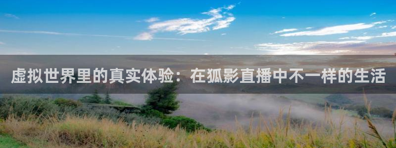 nba直播看球吧：虚拟世界里的真实体验：在狐影直播中不一样的生活
